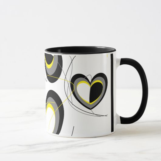 Mok Geel en zwart hart (Rechts)