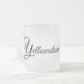 Mok-geelsteen Beer van glas, bevroren Matglas Koffiemok (Voorkant links)