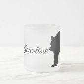 Mok-geelsteen Beer van glas, bevroren Matglas Koffiemok (Center)