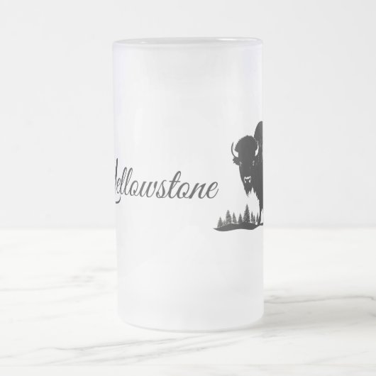 Mok-geelsteen  van glas, bevroren matglas bierpul (Center)