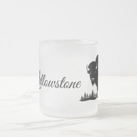 Mok-geelsteen  van glas, bevroren matglas koffiemok (Center)