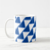 Mok - Gekleurde driehoeken in blauw (Links)