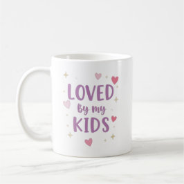 Mok Geliefd Door Mijn Kinderen | Roze Hart Koffiek