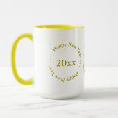 Mok - Gelukkig nieuwjaar met datum (gouden) (Links)