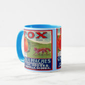 MOK ~  GEORGIA PEACHT CRATE ETIKET ~ FOX (Voorkant links)