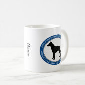 Mok, gepersonaliseerd en Malinois Rescue Logo Koffiemok (Voorkant rechts)