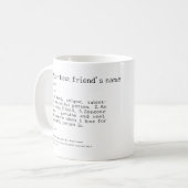 mok, gepersonaliseerd, vriendschaps mok, aangepast koffiemok (Voorkant links)
