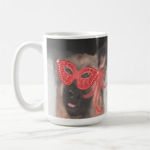 Mok German Shepherd Mardi Gras Mask Red