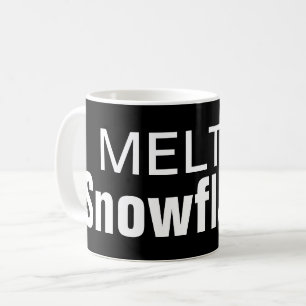 Mok gesmolten snowflakes koffie