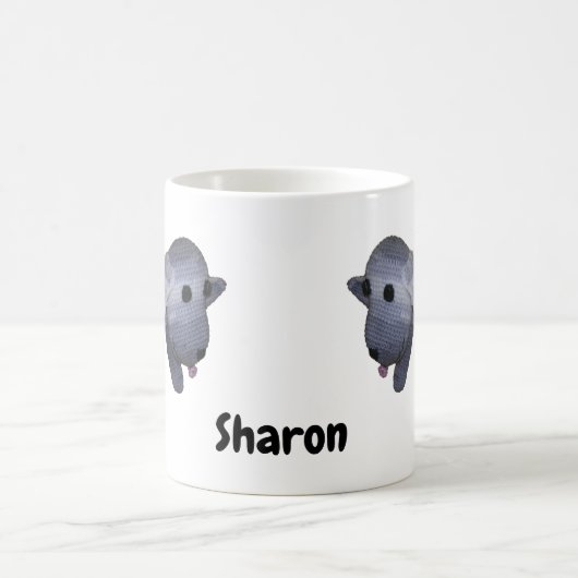 Mok - Gestreepte hond met naam (Center)