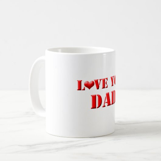 Mok getiteld "Love You Dad" (Voorkant links)