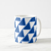 Mok - Geverbande Driehoeken in Blauw (Voorkant rechts)