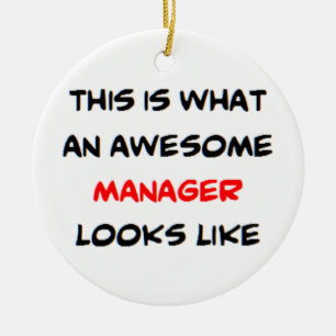 mok geweldige manager koffie keramisch ornament