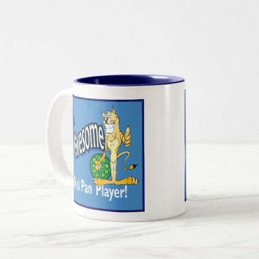 Mok geweldige staalpan-speler (Voorkant links)