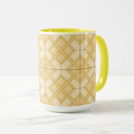 Mok - geweven rooster in drie schaduwen (Voorkant rechts)