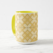 Mok - geweven rooster in drie schaduwen (Voorkant links)