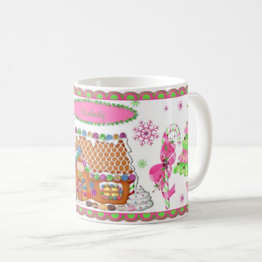 Mok GINGERBREAD - PERSONEELSNAAM - CHRISTMAS (Voorkant rechts)