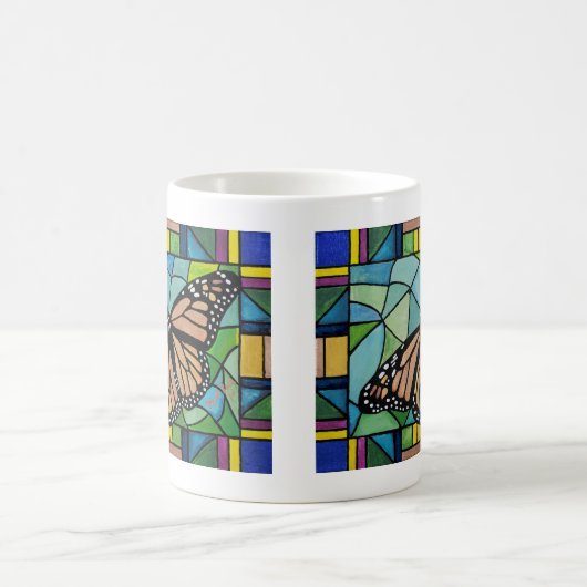 mok Glas in lood vlinder (Center)