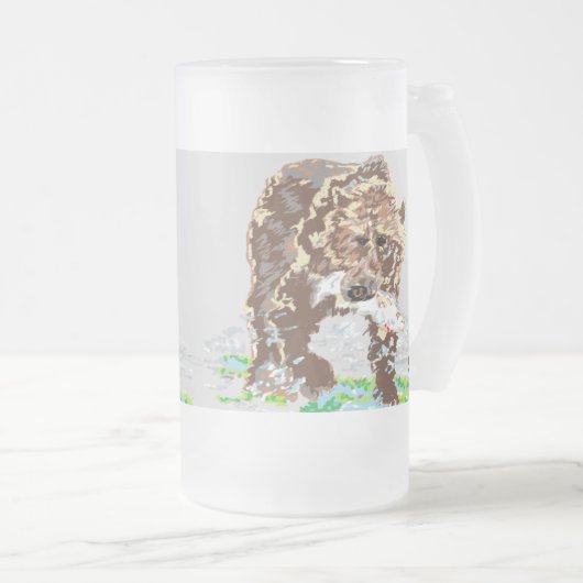 Mok glasbier/Grizzly Beer (Voorkant rechts)