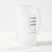 Mok glasbier met zakelijke Logo (Voorkant rechts)