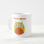 Mok glimlachte uil Carpe diem Yolo (Voorkant links)