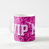 Mok Glitz Pink "VIP MOM" (Voorkant links)