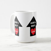 Mok Goden Weg Liefde Pijl Hart (Voorkant links)