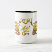 Mok Golden Ox Paper-cut Chinese nieuwjaarsdag 2021 (Center)