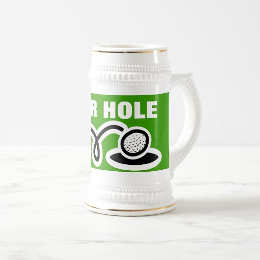 Mok Golf bier met grappig citaat (Voorkant rechts)