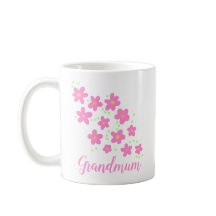 Mok Grandmum Pink Whimsical Flowers