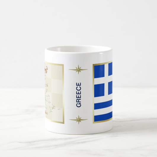 Mok Griekse vlag + kaart (Center)
