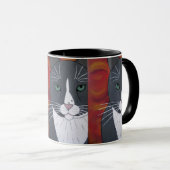 Mok grijze kat (Voorkant rechts)