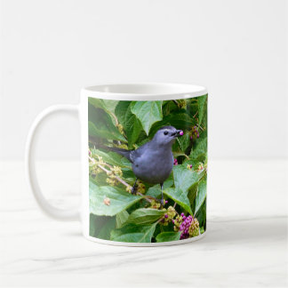 Mok grijze katvogelkoffie door BirdingCollectibles
