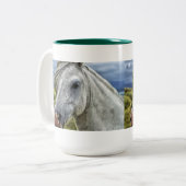 Mok grijze/witte paarden (Voorkant links)