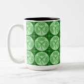 Mok groen en zwart geplakt Shamrock Pattern (Links)