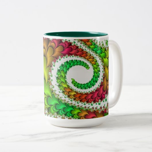 Mok groen patroonpatroon (Voorkant rechts)