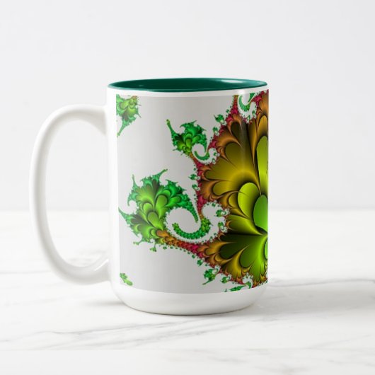 Mok groen patroonpatroon (Links)