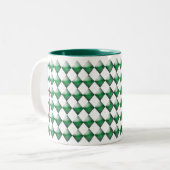 Mok - Groene 3D Diamanten (Voorkant links)