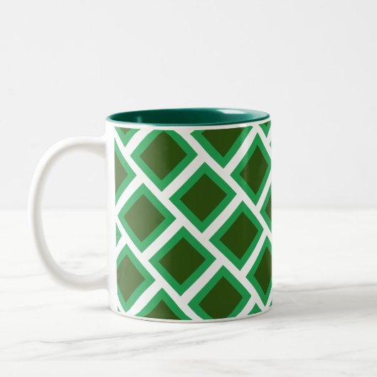 Mok - Groene baksteenpatroon (Links)