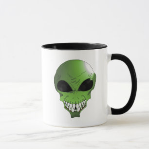 Mok groene buitenaardse koffie