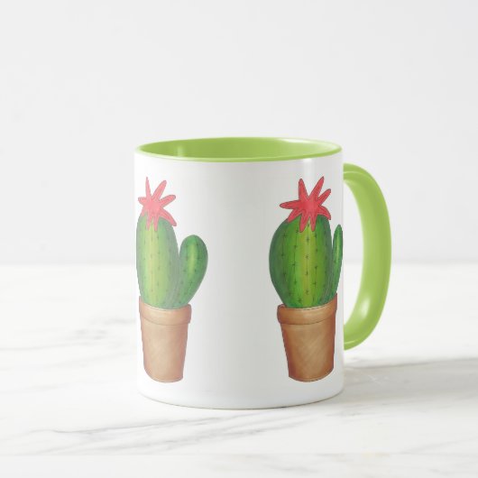 Mok groene cactus bloom Cacti Garden (Voorkant rechts)