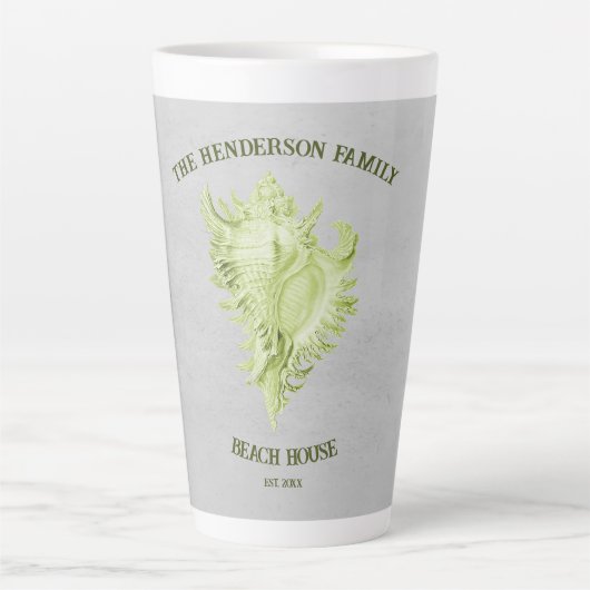 Mok groene conch Shell latte (Voorkant)