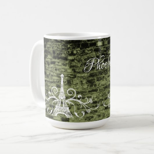 Mok groene Eiffeltower-kanaalkop (Voorkant links)