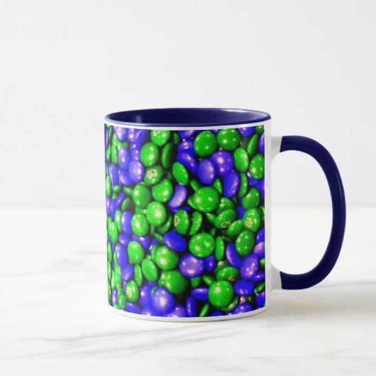 Mok groene en blauwe dammen koffie (Rechts)