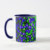 Mok groene en blauwe dammen koffie (Links)