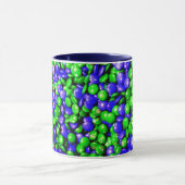Mok groene en blauwe dammen koffie (Midden)