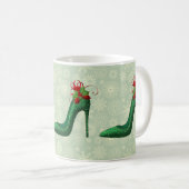 Mok groene glitter heels (Voorkant rechts)