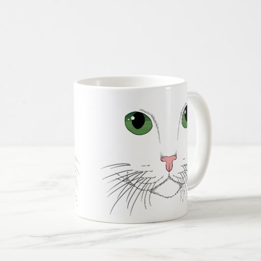 Mok groene kattenkoffie (Voorkant rechts)