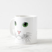 Mok groene kattenkoffie (Voorkant links)