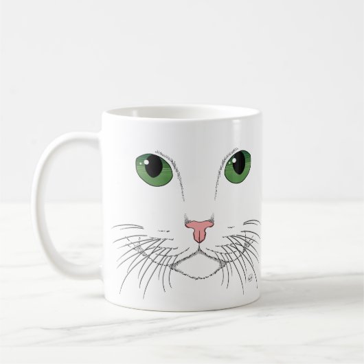 Mok groene kattenkoffie (Links)